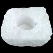 Quartz tea candle holder 100*80*62mm 908g in sunlight - Rocks and Things Store