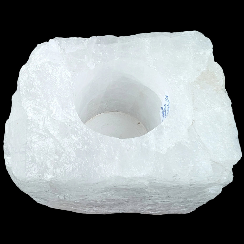 Quartz tea candle holder 100*80*62mm 908g Rocks and Things