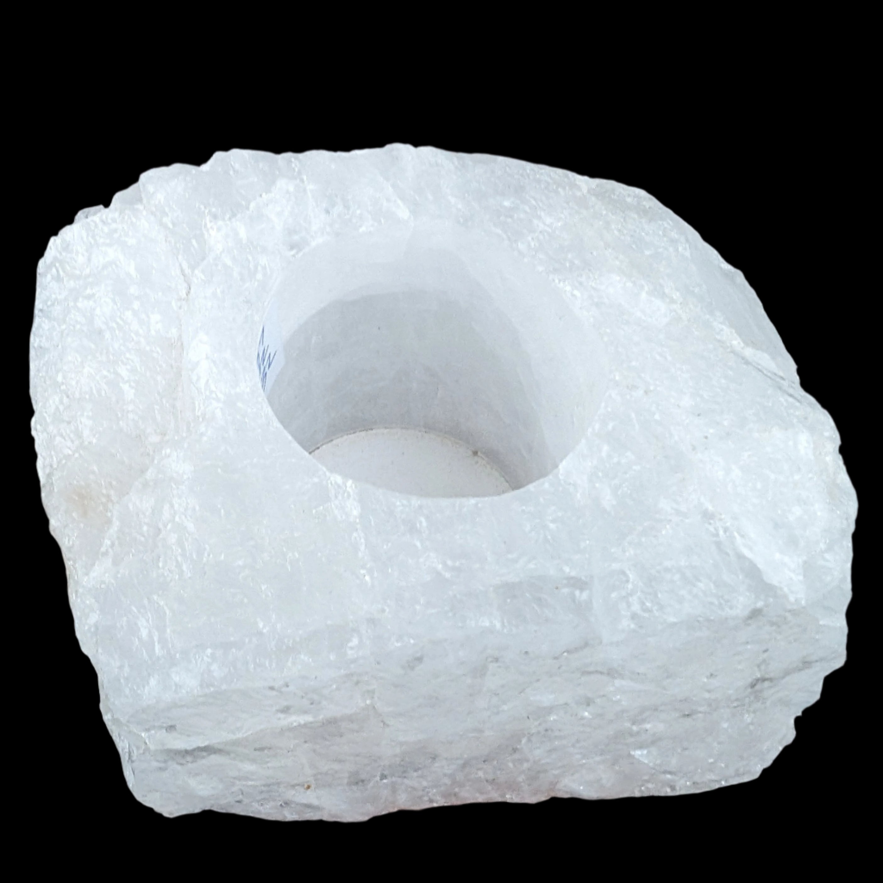 QuQuartz tea candle holder 100*80*62mm 908g in sunlight - Rocks and Things Store