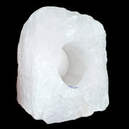 Quartz tea candle holder 100*80*62mm 908g in sunlight - Rocks and Things Store