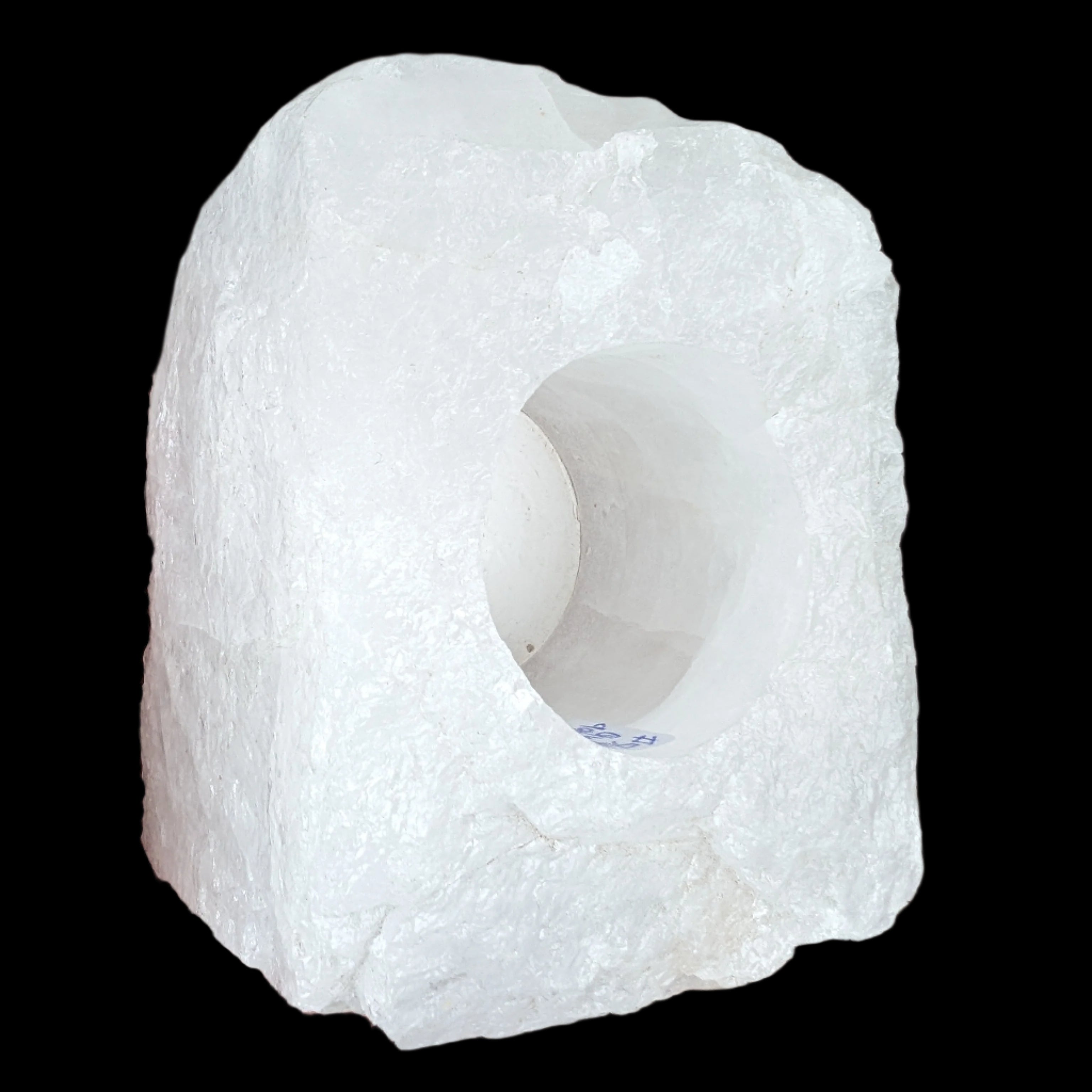 Quartz tea candle holder 100*80*62mm 908g in sunlight - Rocks and Things Store