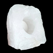 Quartz tea candle holder 100*80*62mm 908g in sunlight - Rocks and Things Store