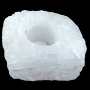 Quartz tea candle holder 100*80*62mm 908g in sunlight - Rocks and Things Store