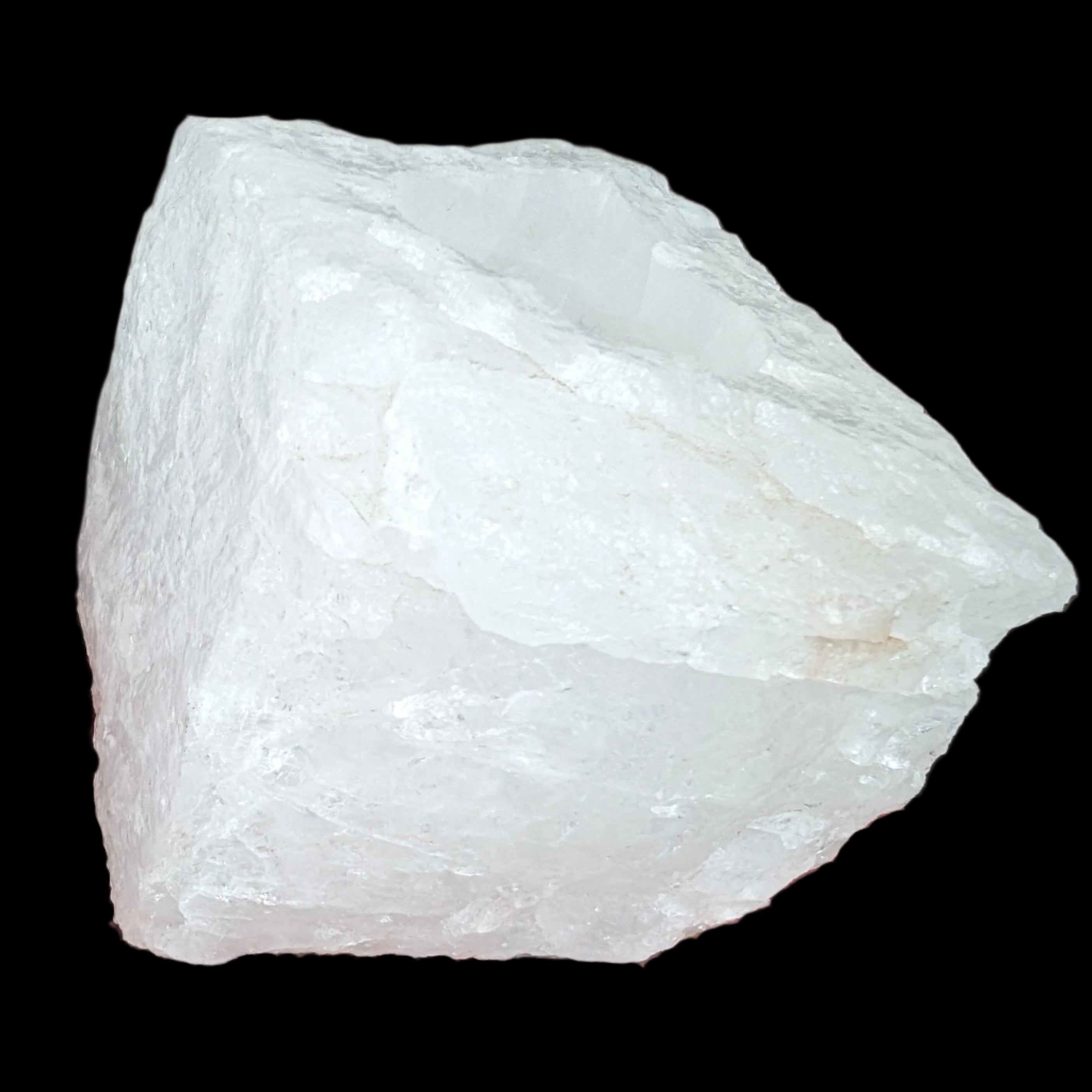 Quartz tea candle holder 100*80*62mm 908g in sunlight - Rocks and Things Store