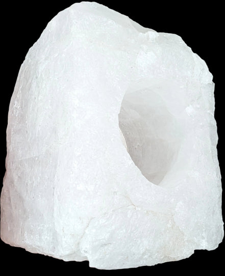 Quartz tea candle holder 100*80*62mm 908g in sunlight - Rocks and Things Store