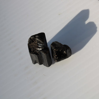 Black Tourmaline 2 crystals 10g Rocks and Things