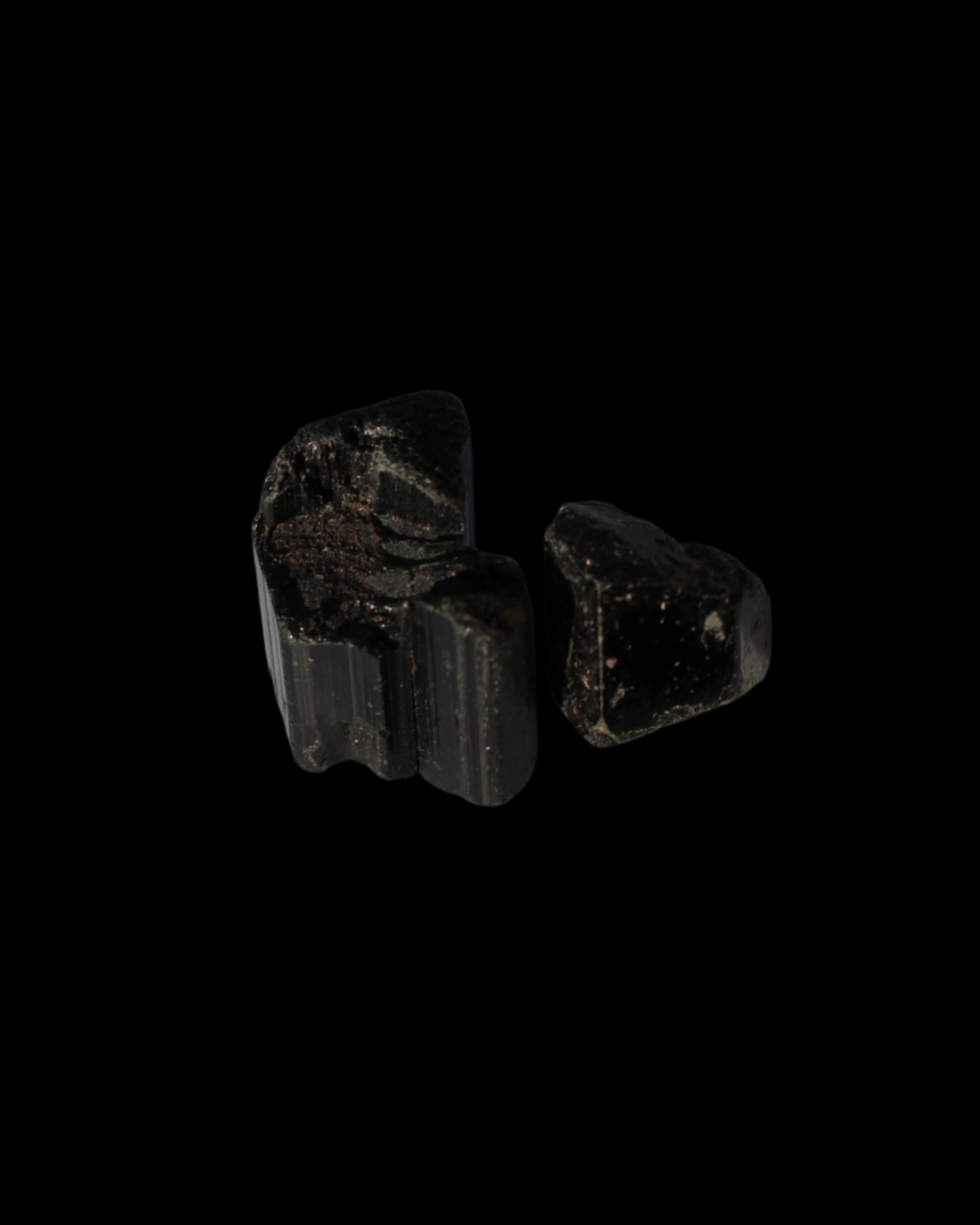 Black Tourmaline 2 crystals 10g Rocks and Things