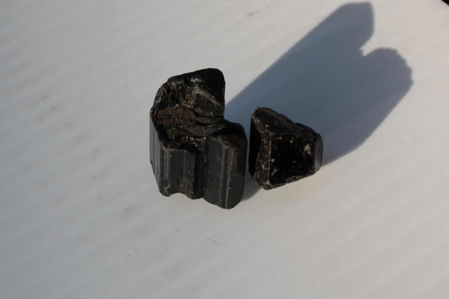 Black Tourmaline 2 crystals 10g Rocks and Things