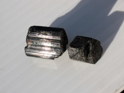 Black Tourmaline 2 crystals 10g Rocks and Things