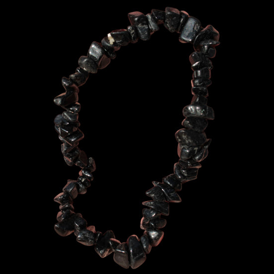 Black Tourmaline chip bracelet 11-17g in sunshine - Rocks and Things Store