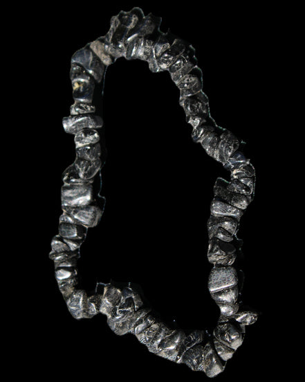 Black Tourmaline chip bracelet 11-17g in sunlight - Rocks and Things Store