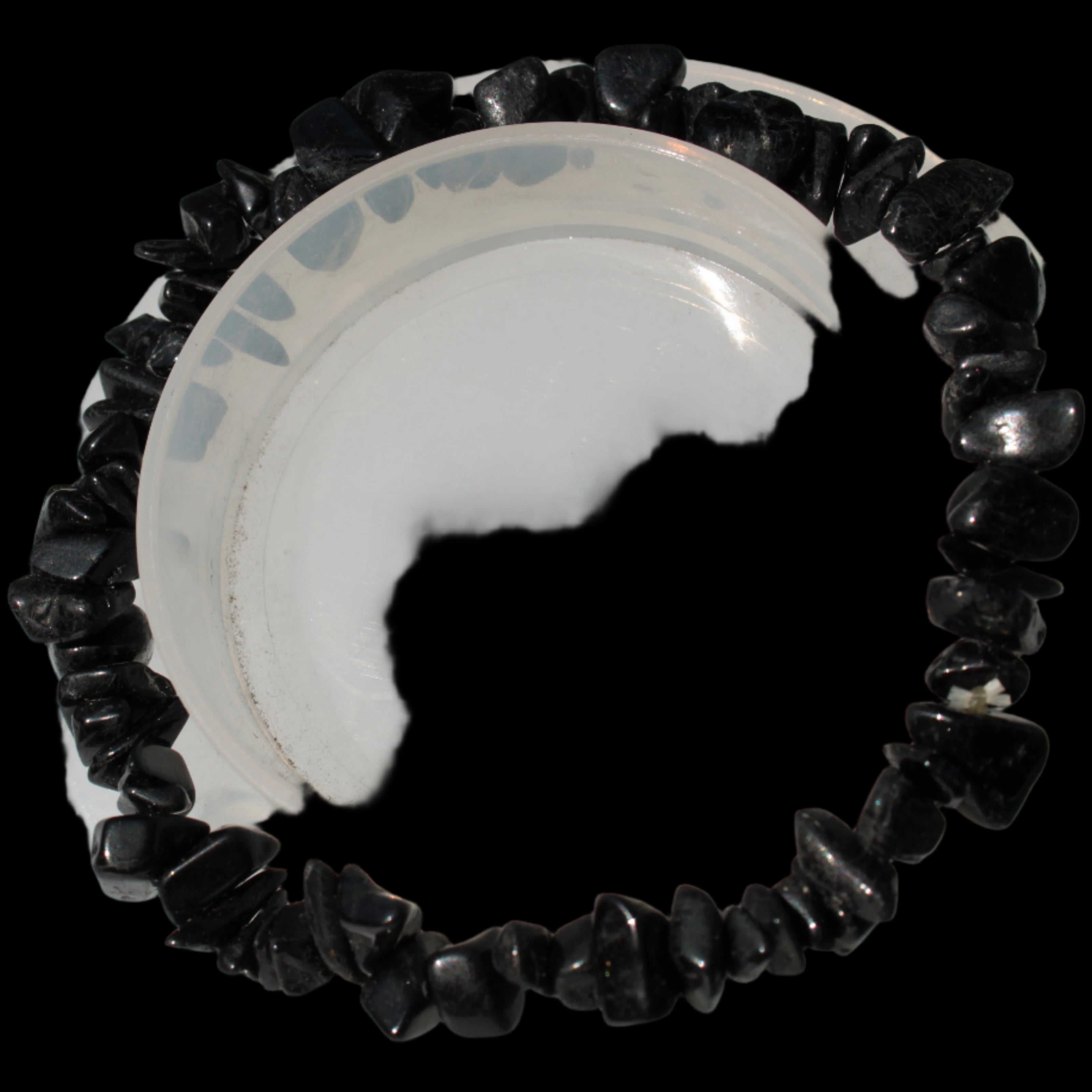 Black Tourmaline chip bracelet 11-17g in sunshine - Rocks and Things Store