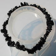 Black Tourmaline chip bracelet 11-17g Rocks and Things