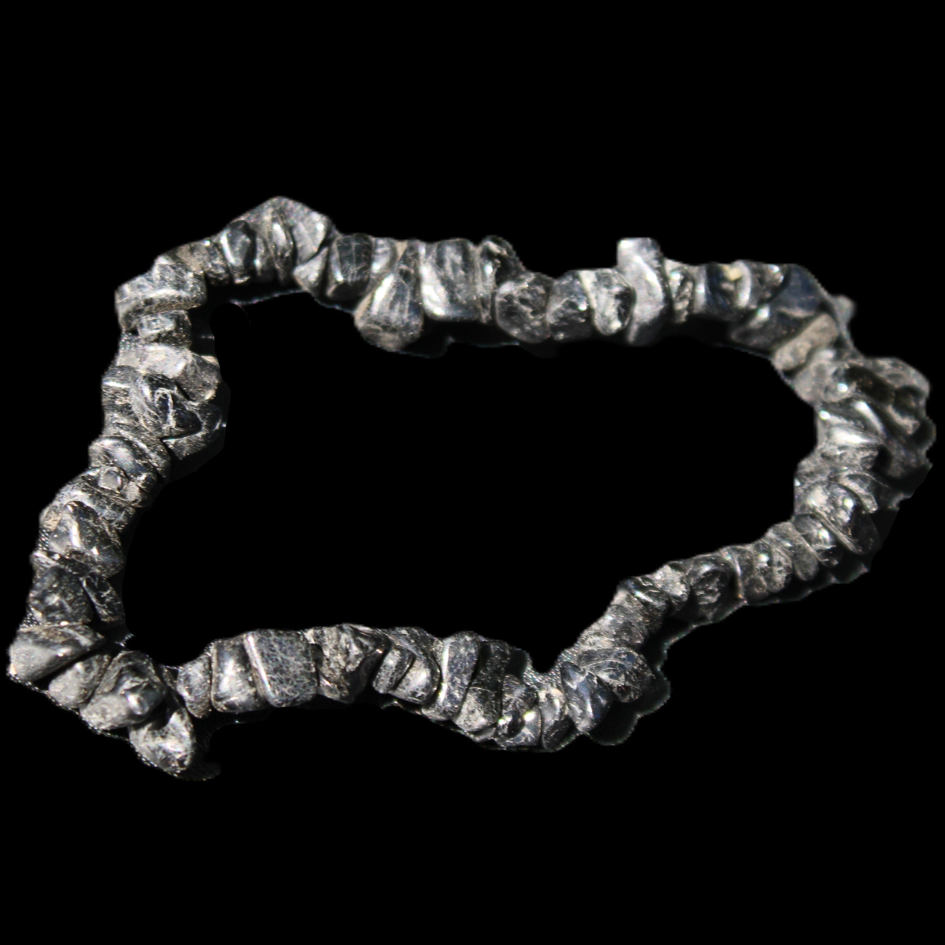 Black Tourmaline chip bracelet 11-17g in sunlight - Rocks and Things Store