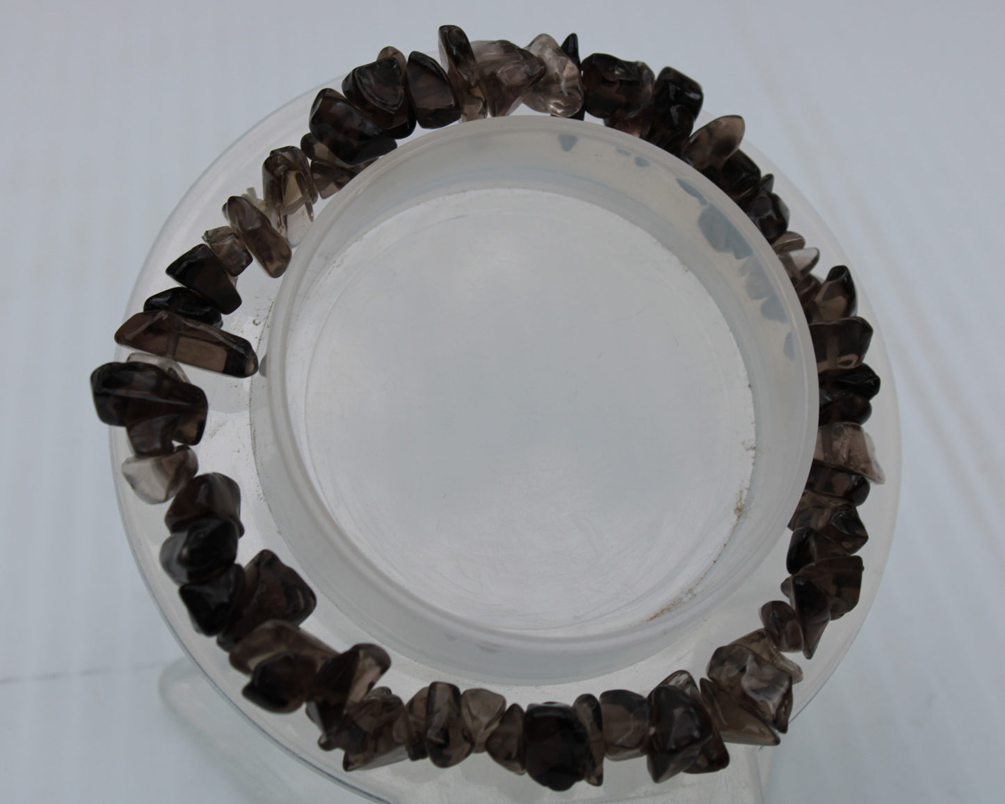 Smoky Quartz chip bracelet 15-17g Rocks and Things