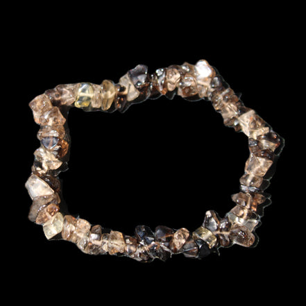 Smoky Quartz chip bracelet 15-17g in sunlight - Rocks and Things Store