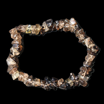Smoky Quartz chip bracelet 15-17g in sunlight - Rocks and Things Store