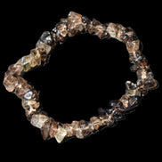 Smoky Quartz chip bracelet 15-17g in sunlight - Rocks and Things Store