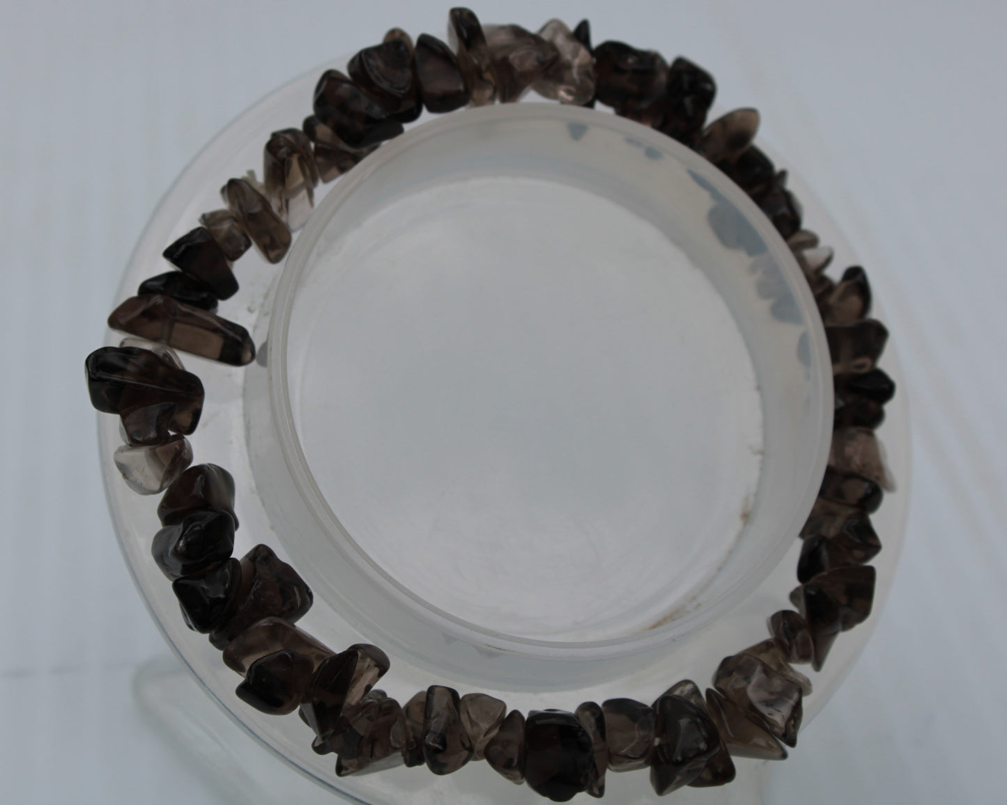 Smoky Quartz chip bracelet 15-17g Rocks and Things