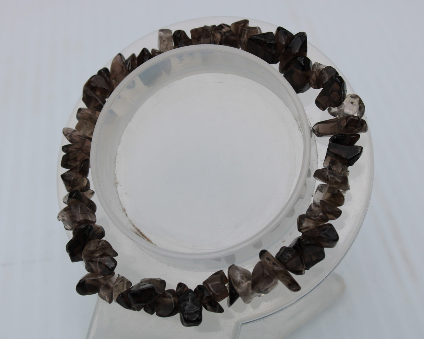 Smoky Quartz chip bracelet 15-17g Rocks and Things