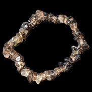 Smoky Quartz chip bracelet 15-17g in sunlight - Rocks and Things Store