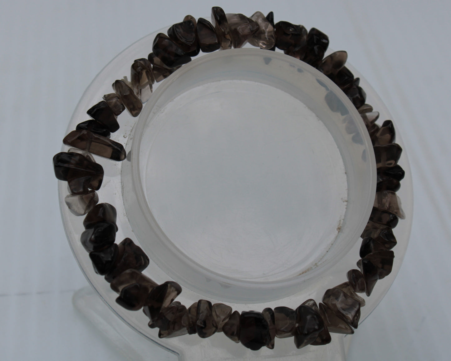 Smoky Quartz chip bracelet 15-17g Rocks and Things