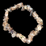 Smoky Quartz chip bracelet 15-17g in sunlight - Rocks and Things Store