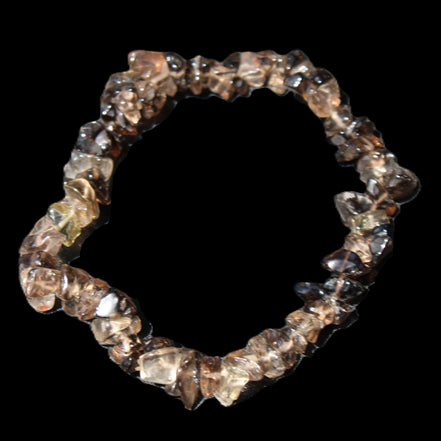 Smoky Quartz chip bracelet 15-17g in sunlight - Rocks and Things Store