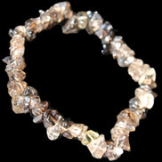 Smoky Quartz chip bracelet 15-17g in sunlight - Rocks and Things Store