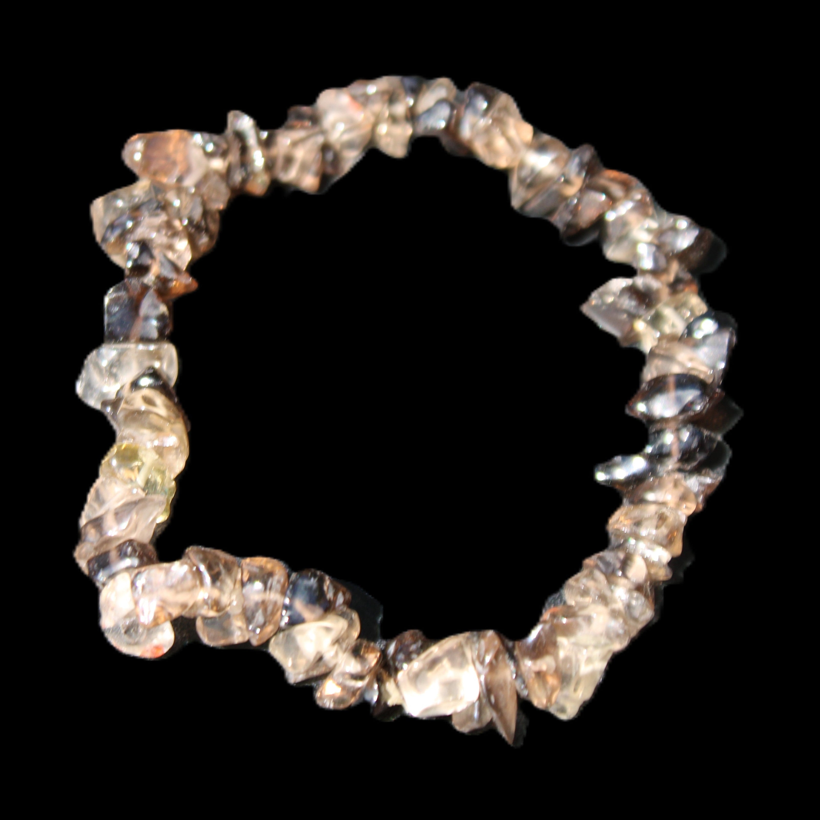 Smoky Quartz chip bracelet 15-17g in sunlight - Rocks and Things Store
