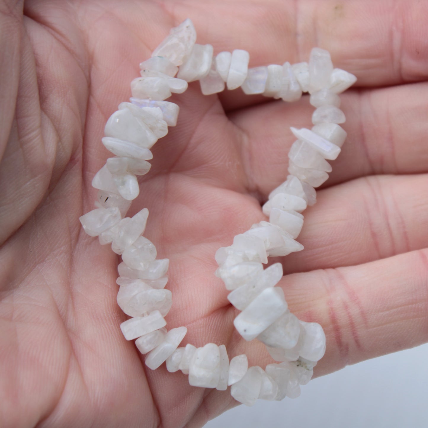 Moonstone chip bracelet 14-16g Rocks and Things