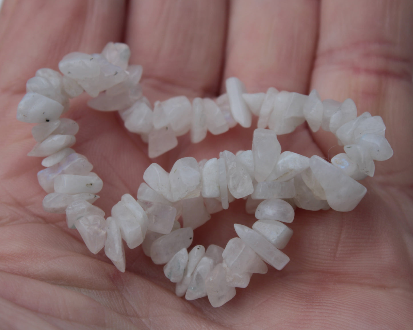 Moonstone chip bracelet 14-16g Rocks and Things