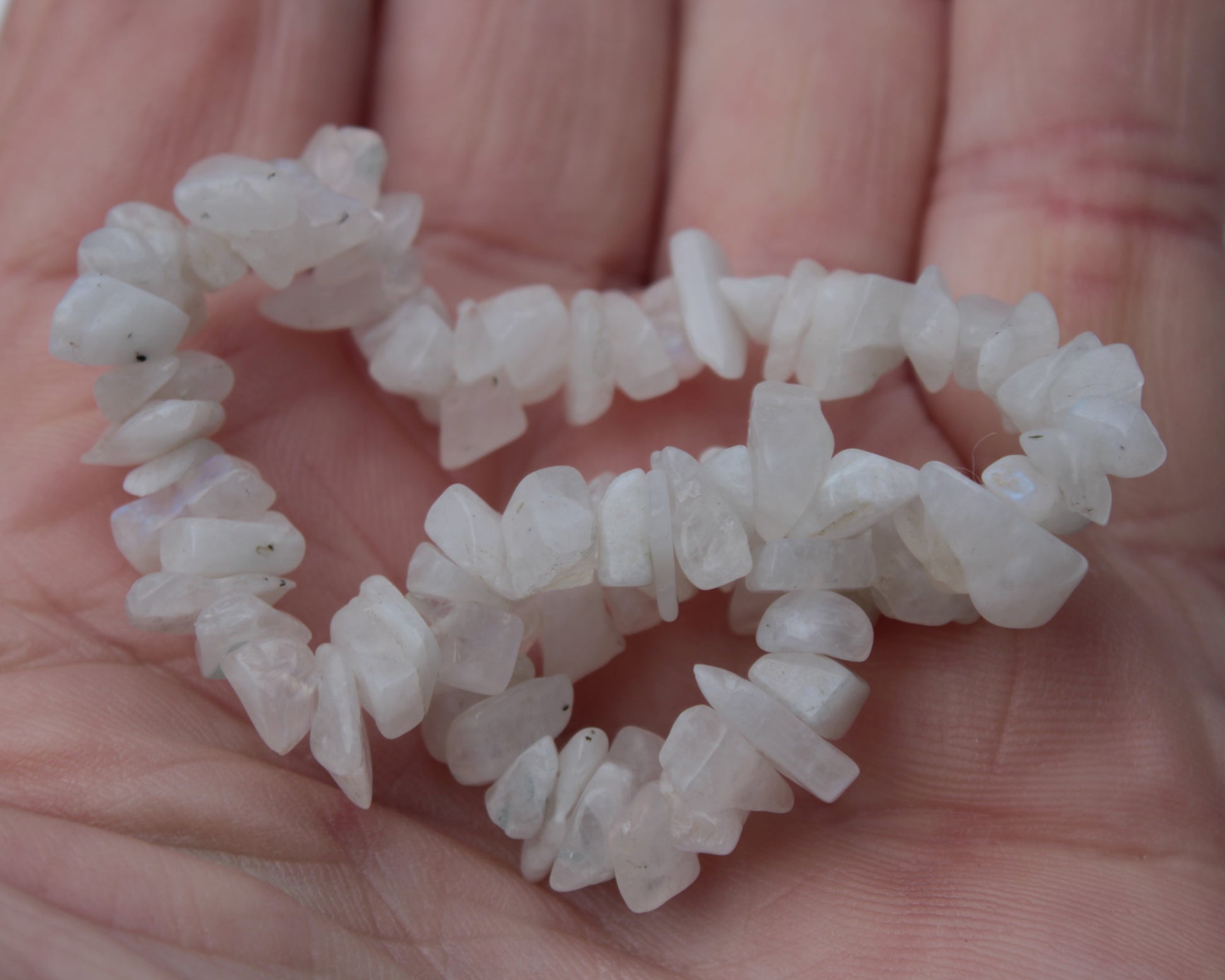 Moonstone chip bracelet 14-16g Rocks and Things