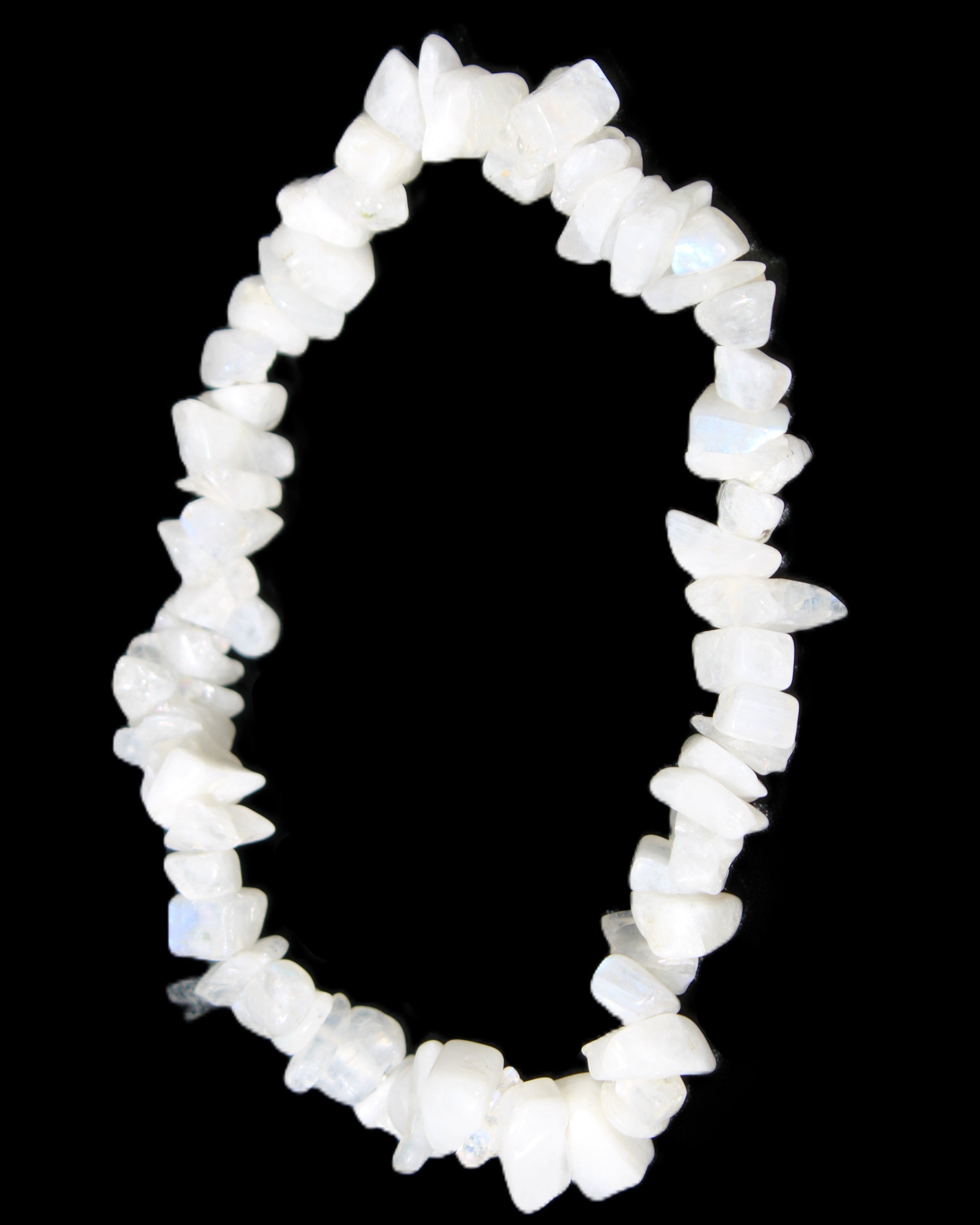 Moonstone chip bracelet 14-16g in sunlight - Rocks and Things Store