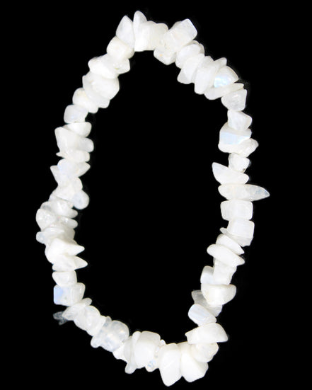 Moonstone chip bracelet 14-16g in sunlight - Rocks and Things Store