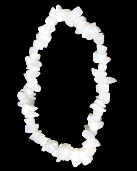 Moonstone chip bracelet 14-16g in sunlight - Rocks and Things Store