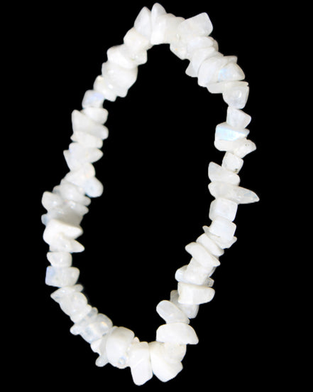 Moonstone chip bracelet 14-16g in sunlight - Rocks and Things Store