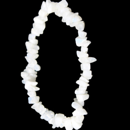 Moonstone chip bracelet 14-16g in sunlight - Rocks and Things Store