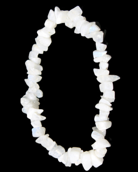 Moonstone chip bracelet 14-16g in sunlight - Rocks and Things Store