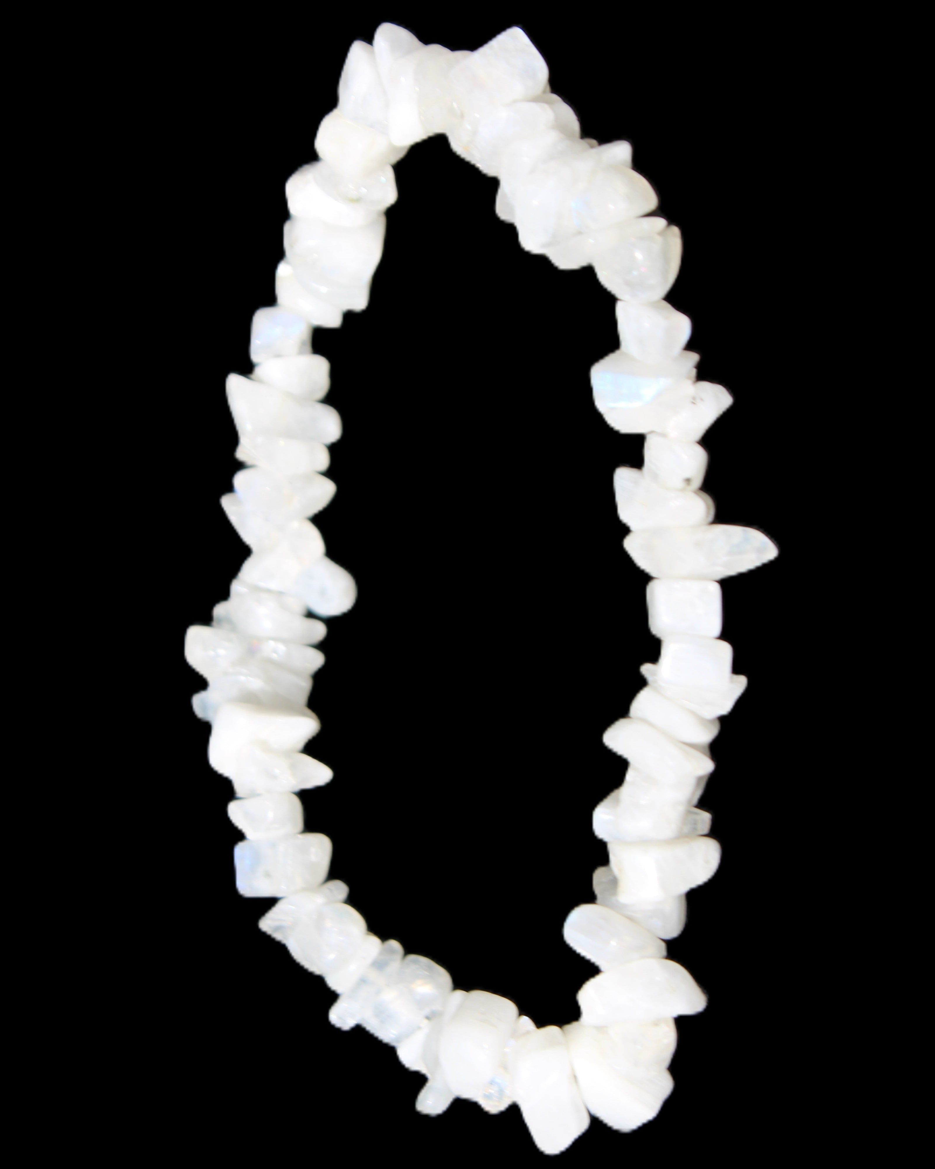 Moonstone chip bracelet 14-16g in sunlight - Rocks and Things Store