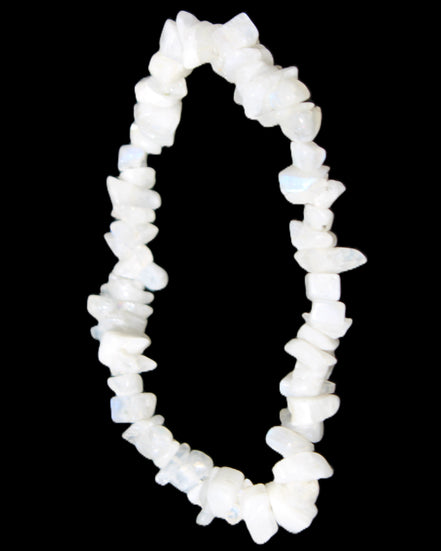 Moonstone chip bracelet 14-16g in sunlight - Rocks and Things Store