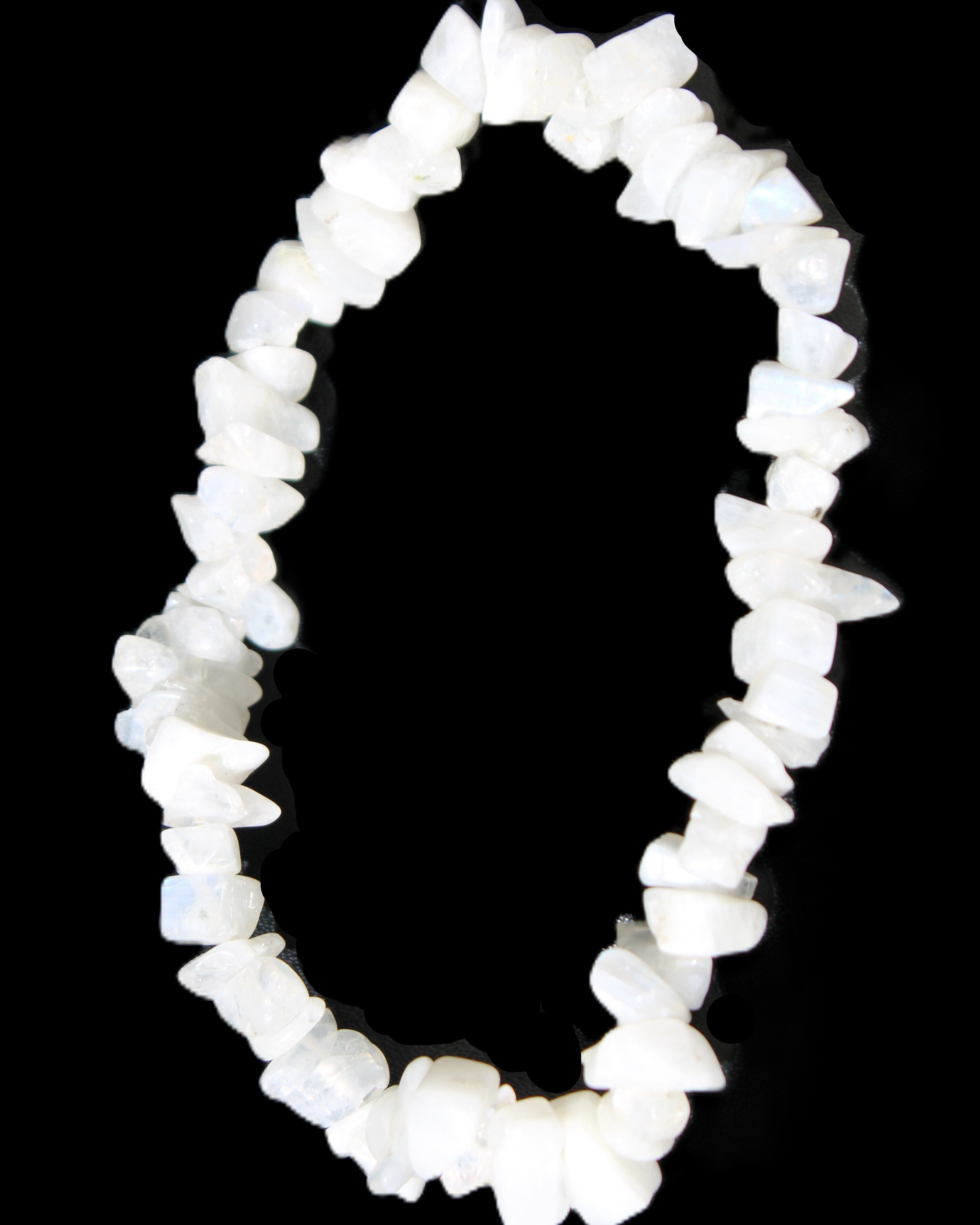 Moonstone chip bracelet 14-16g in sunlight - Rocks and Things Store