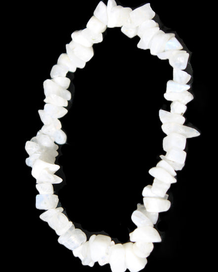Moonstone chip bracelet 14-16g in sunlight - Rocks and Things Store