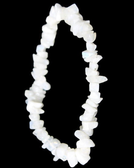 Moonstone chip bracelet 14-16g in sunlight - Rocks and Things Store