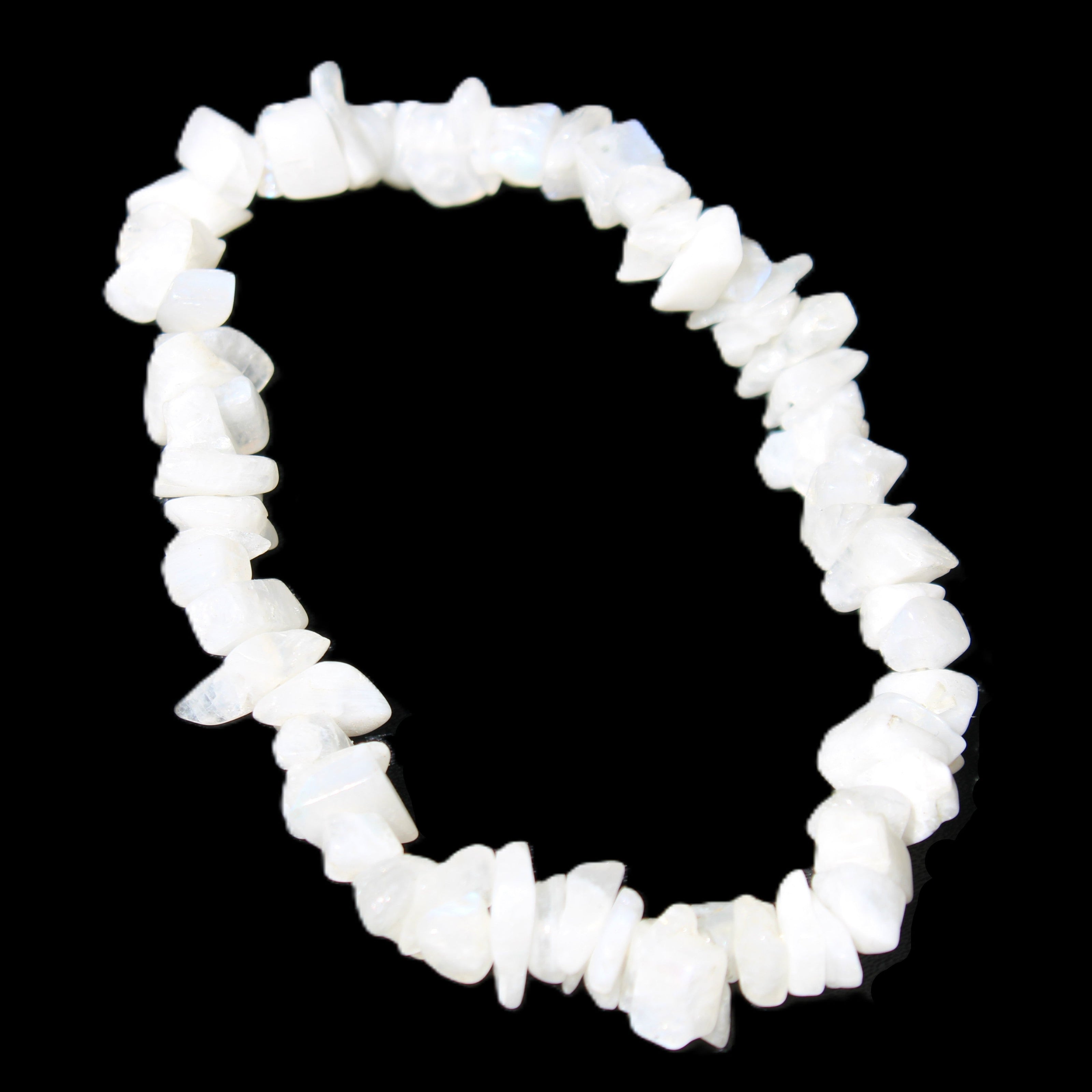 Moonstone chip bracelet 14-16g in sunlight - Rocks and Things Store