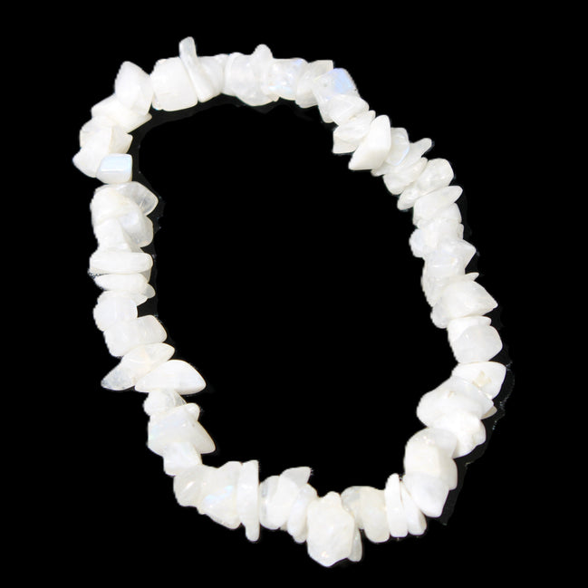 Moonstone chip bracelet 14-16g in sunlight - Rocks and Things Store