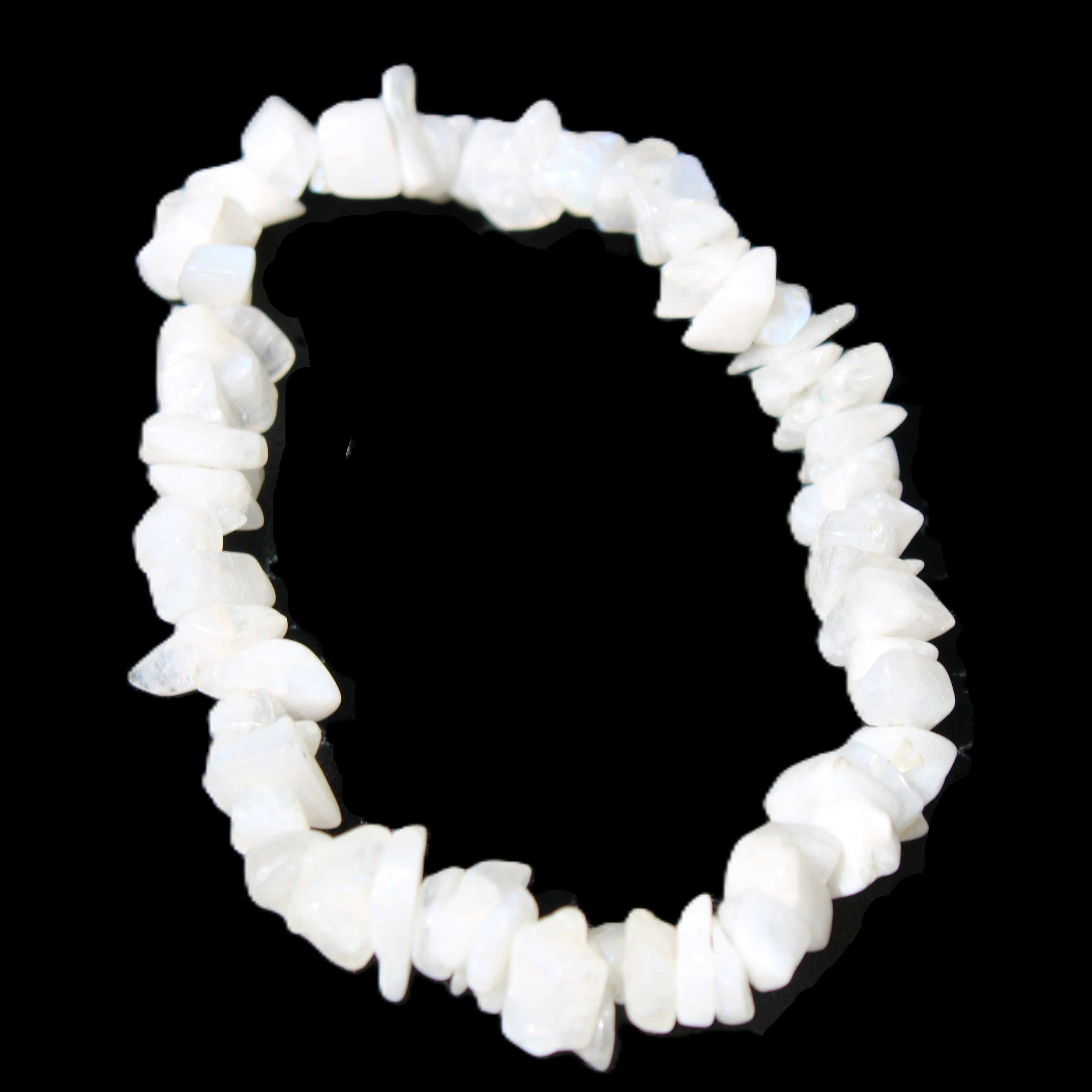 Moonstone chip bracelet 14-16g in sunlight - Rocks and Things Store
