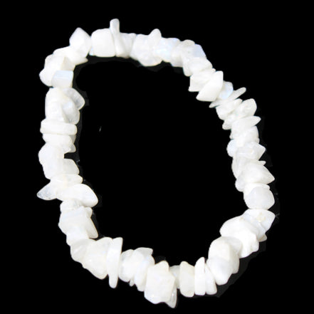 Moonstone chip bracelet 14-16g in sunlight - Rocks and Things Store
