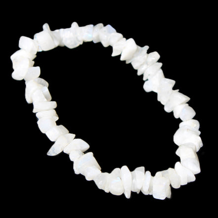 Moonstone chip bracelet 14-16g in sunlight - Rocks and Things Store