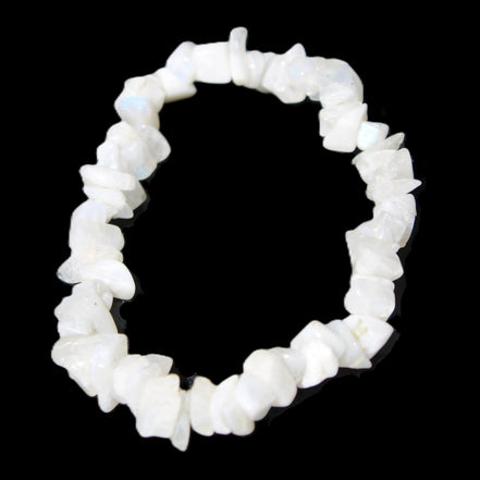Moonstone chip bracelet 14-16g in sunlight - Rocks and Things Store